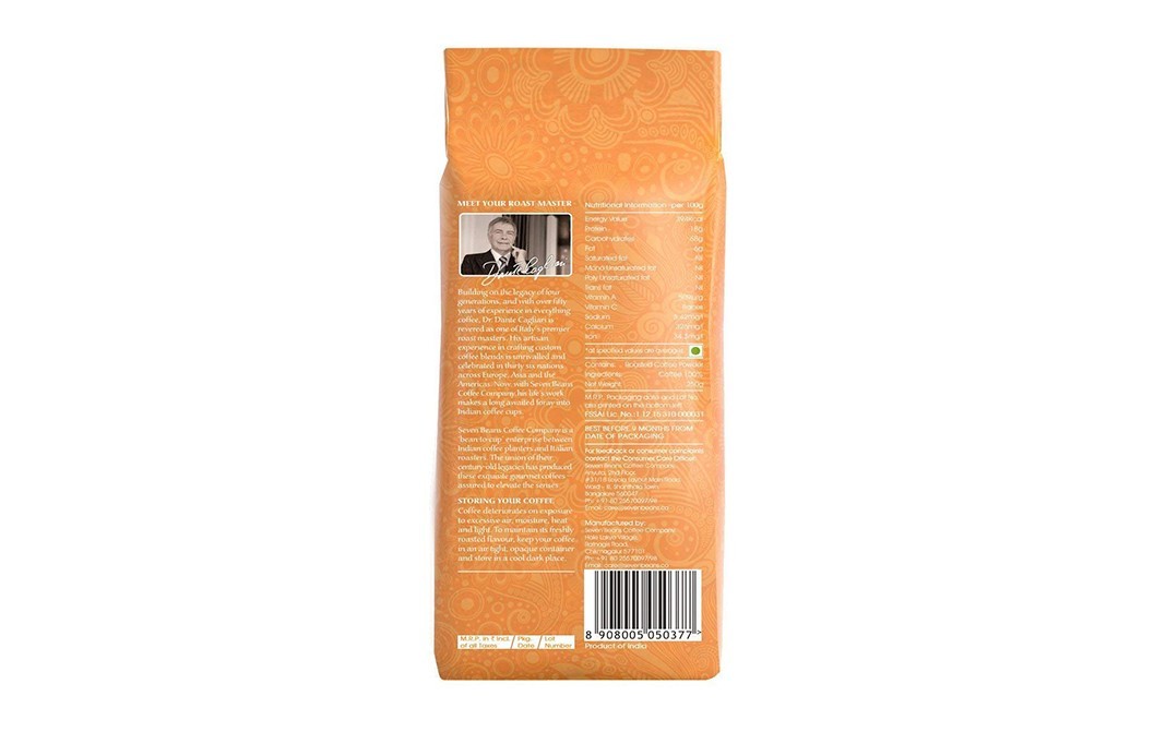 Seven Beans Eka Ground Filter Coffee    Pack  250 grams
